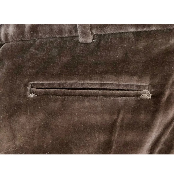 DOLCE GABBANA Brown Velvet Straight Leg Pants - Picture 4 of 5
